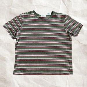 Striped Green and Red Shirt